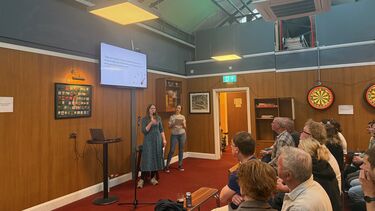 Julie and Jen presenting 