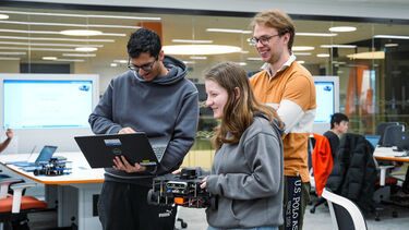 3 computer science students and waffle robots 