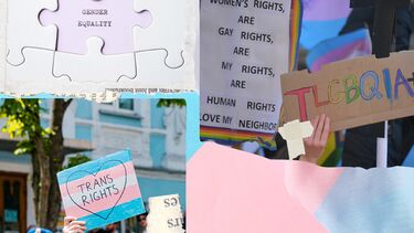Graphic depicting various LGBT posters