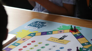 Close up of the board game Law Yeh