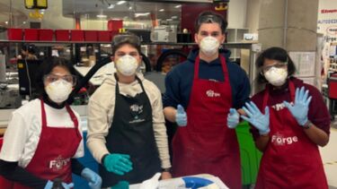Students working in the iforge