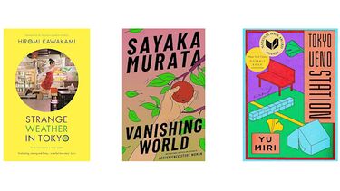 Banner advertising the event featuring book covers