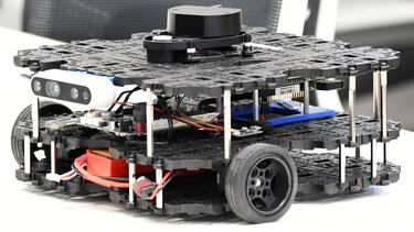 picture of the robots in the robotics lab