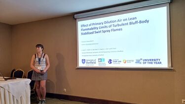 Eleanor Borrill presenting at the conference