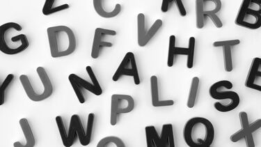 Black and white alphabet letters thumbnail
