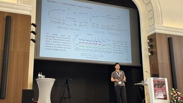 A researcher giving a presentation 