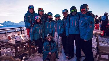 Matt with his snowboard team