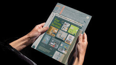 A person holding a book.