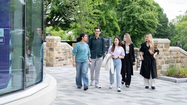 Students outside the Wave