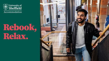 A man walking up the stairs