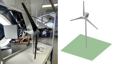 wind turbine design being tested