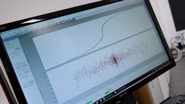 Graph produced on the SQUID