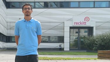 Photo of student Faiz outside Reckitt