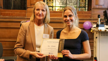Placement Year Awards 2025 winner Mel Driver with Helen Smith