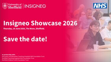 Insigneo event graphic - InsigneoShowcase 2026, Thursday 18 June 2026, The Wave, Sheffield Save the date!