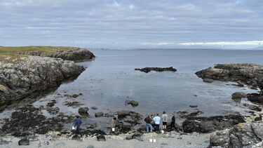Students by the sea during their third year field course to Anglesey
