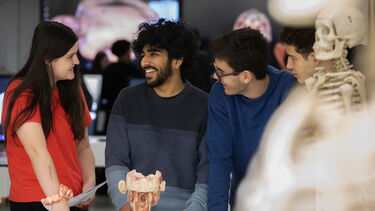 Students at a taster session for anatomy teaching at Sheffield