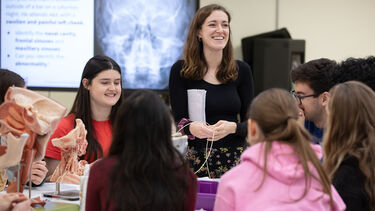 Students at a taster session for anatomy teaching at Sheffield