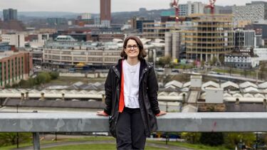 Women stood in front of Sheffield Scene