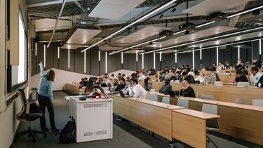 Students in a lecture theatre