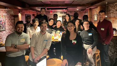 A group of alumni at a social in Toronto