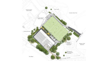 Proposed site plan of the new sports centre