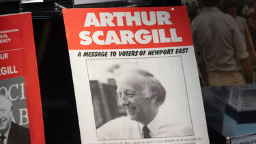 A vintage poster of Arthur Scargill
