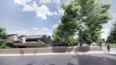 New sports centre from Northumberland Road