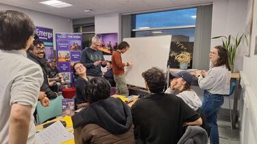 Group of students talking 