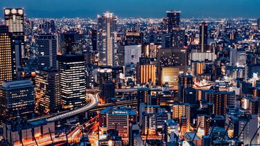 Tokyo city landscape at dusk
