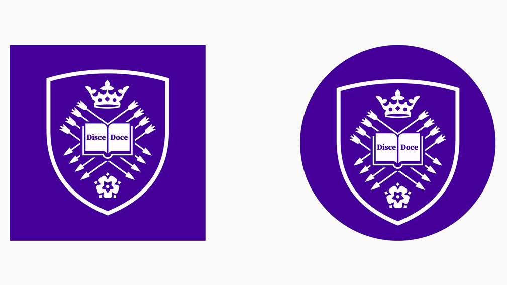 The University's shield as a social media avatar
