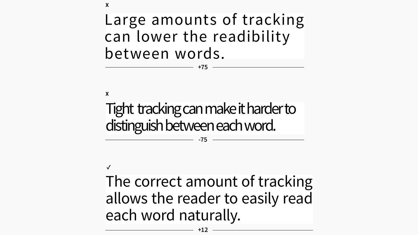 Example of tracking in text