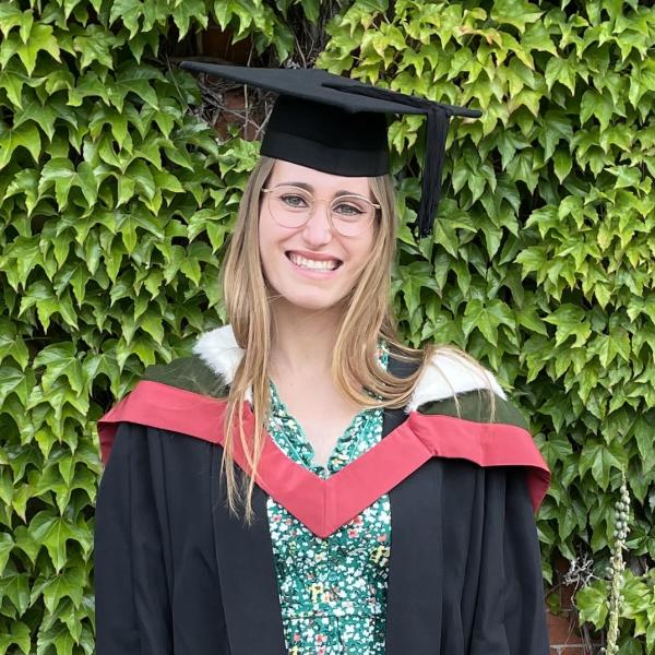 Profile picture of A photo of German Teaching Assistant, Rachael Norman, smiling and in Graduation attire