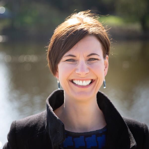 Profile picture of Head and shoulders image of Katherine Halewood in front of a lake
