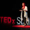 Sarah Manzie delivering a TEDx Talk