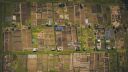 aerial view of allotment plots