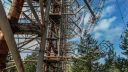 metal framework on the structures at chernobyl