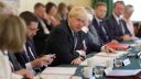 Boris Johnson speaking at a meeting