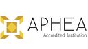 Logo for the Agency for Public Health Education Accreditation (AHPEA) with the words "Accredited Institution"