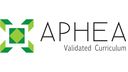 Logo for the Agency for Public Health Education Accreditation (APHEA) with the words "validated curriculum"