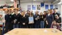 Astronaut Daniel Tani in a workshop with student team Sunride