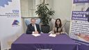 VC Koen Lamberts with NHS Sheffield Health Partnership University NHS Foundation Trust Chief Exec Salma Yasmeen
