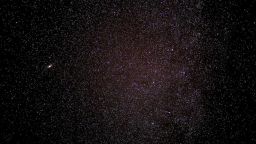 Starry sky, a small galaxy is visible