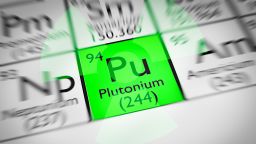 A picture of the periodic table with the symbol for plutonium highlighted.