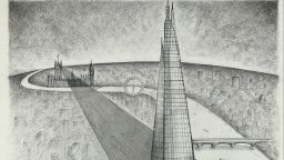 A sketch of the London skyline