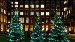 An image of Firth Court at Christmas