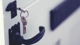 Keys in a door