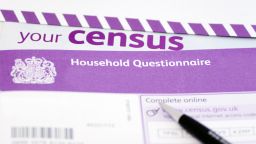 A shot of the census form with pen