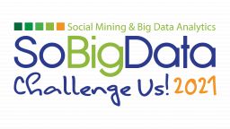 Text reads. Social Mining and Big Data Analytics. So Big Data. Challenge Us! 2021