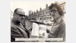 An old press cutting showing local residents Stan Batchelor and Daryl Shaw